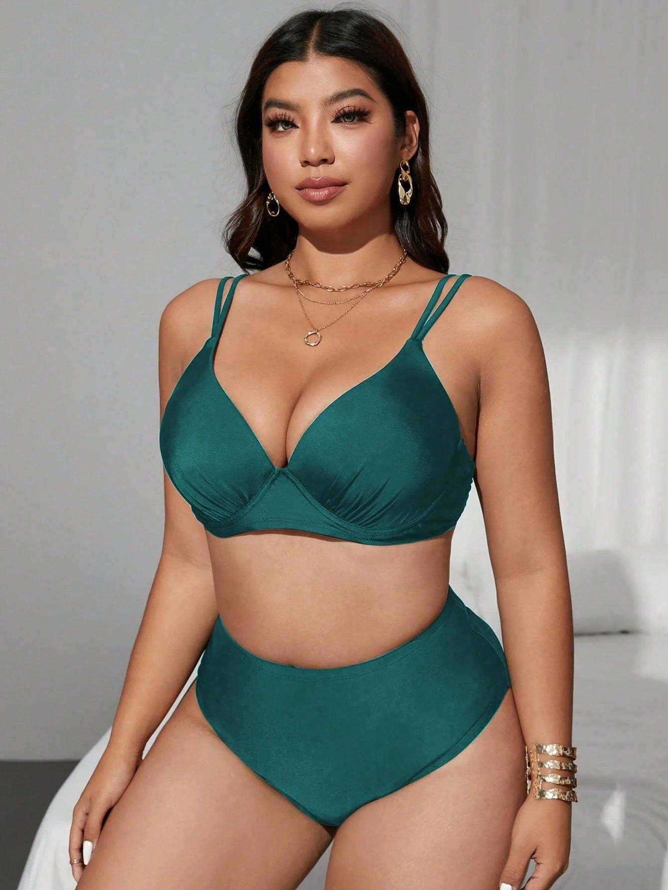 Biquíni Plus Size Cintura Alta Letícia