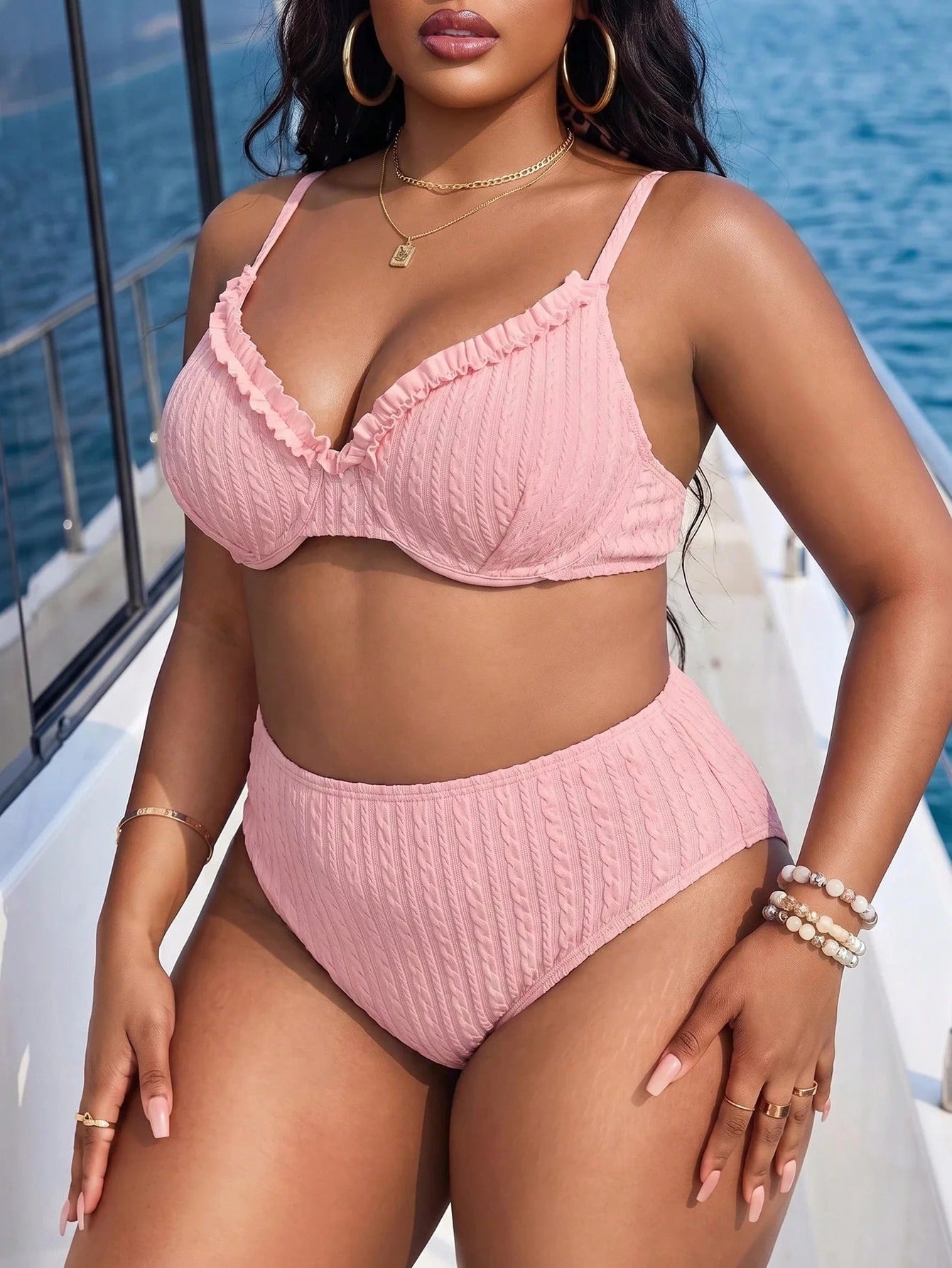 Biquíni Plus Size Cintura Alta Mariane