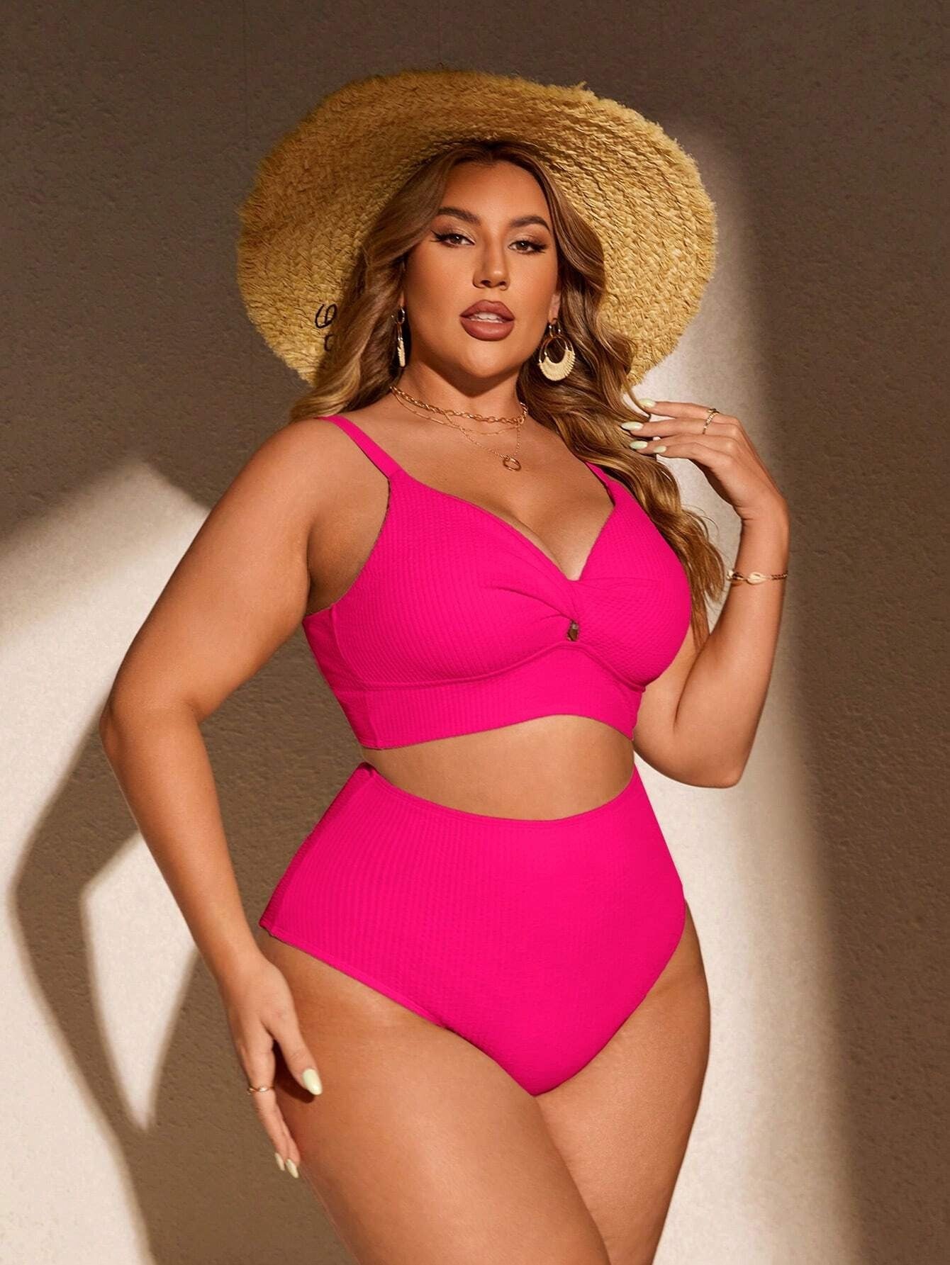 Biquíni Plus Size Cintura Alta Sofia