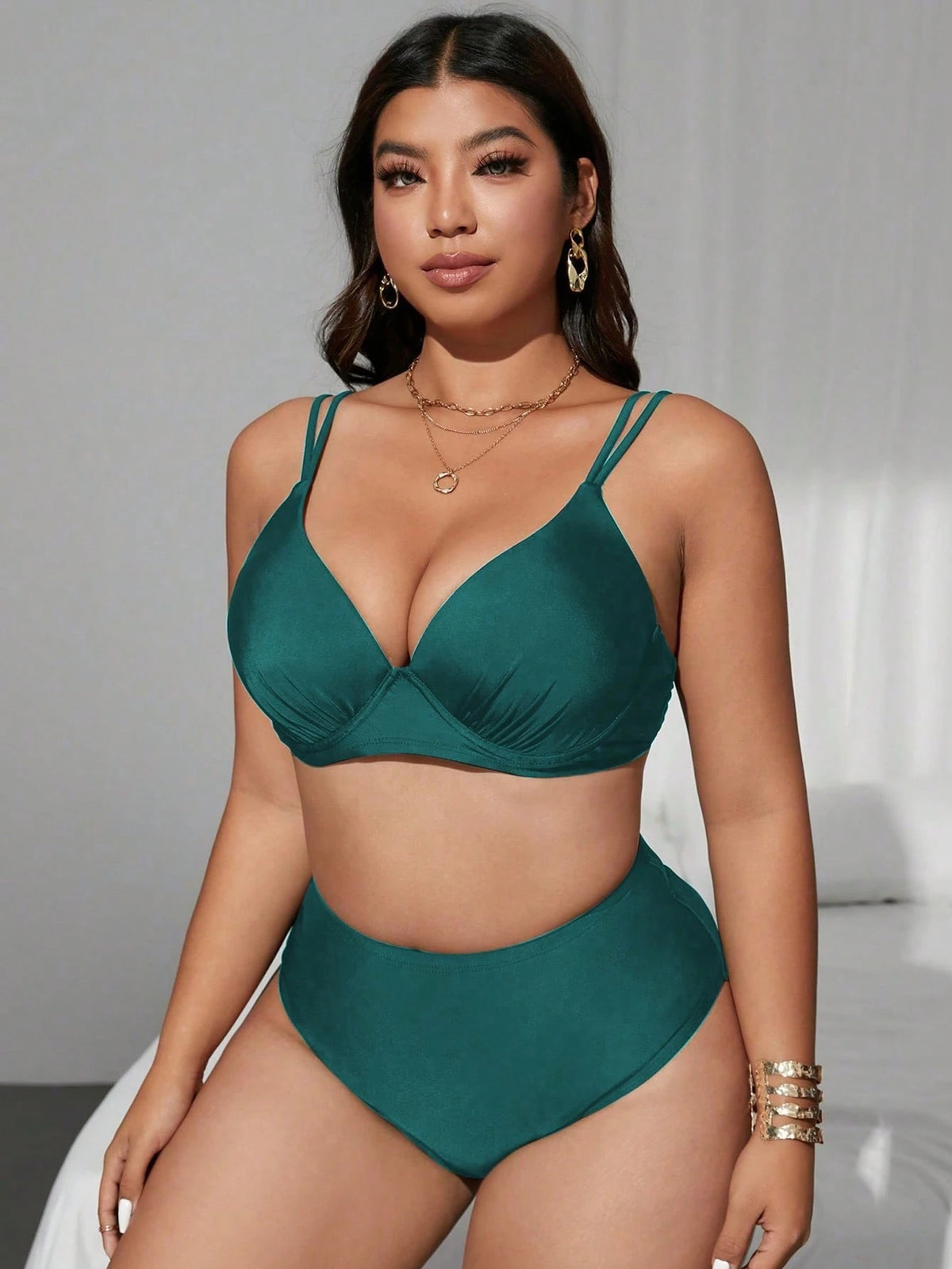 Biquíni Plus Size Cintura Alta Letícia