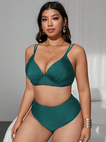 Biquíni Plus Size Cintura Alta Letícia