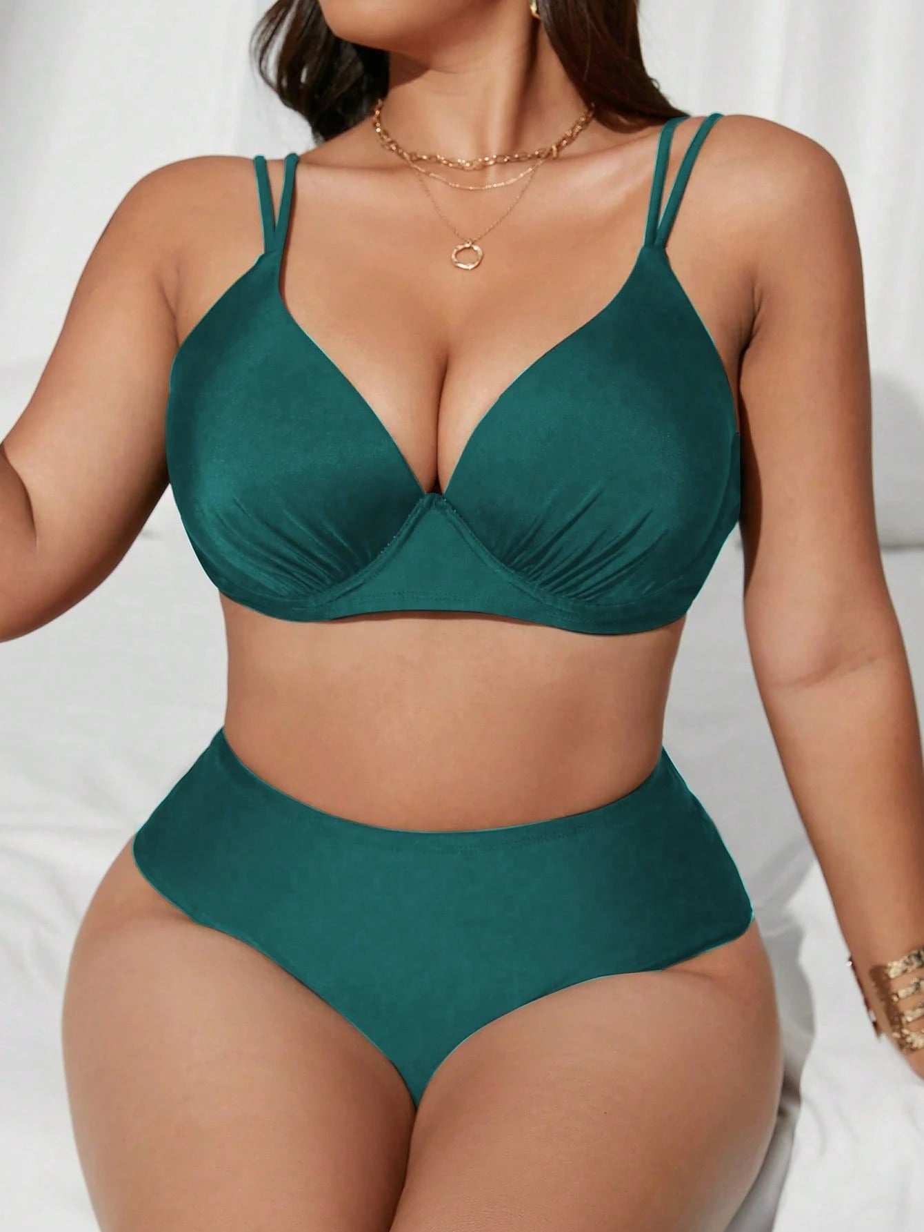 Biquíni Plus Size Cintura Alta Letícia