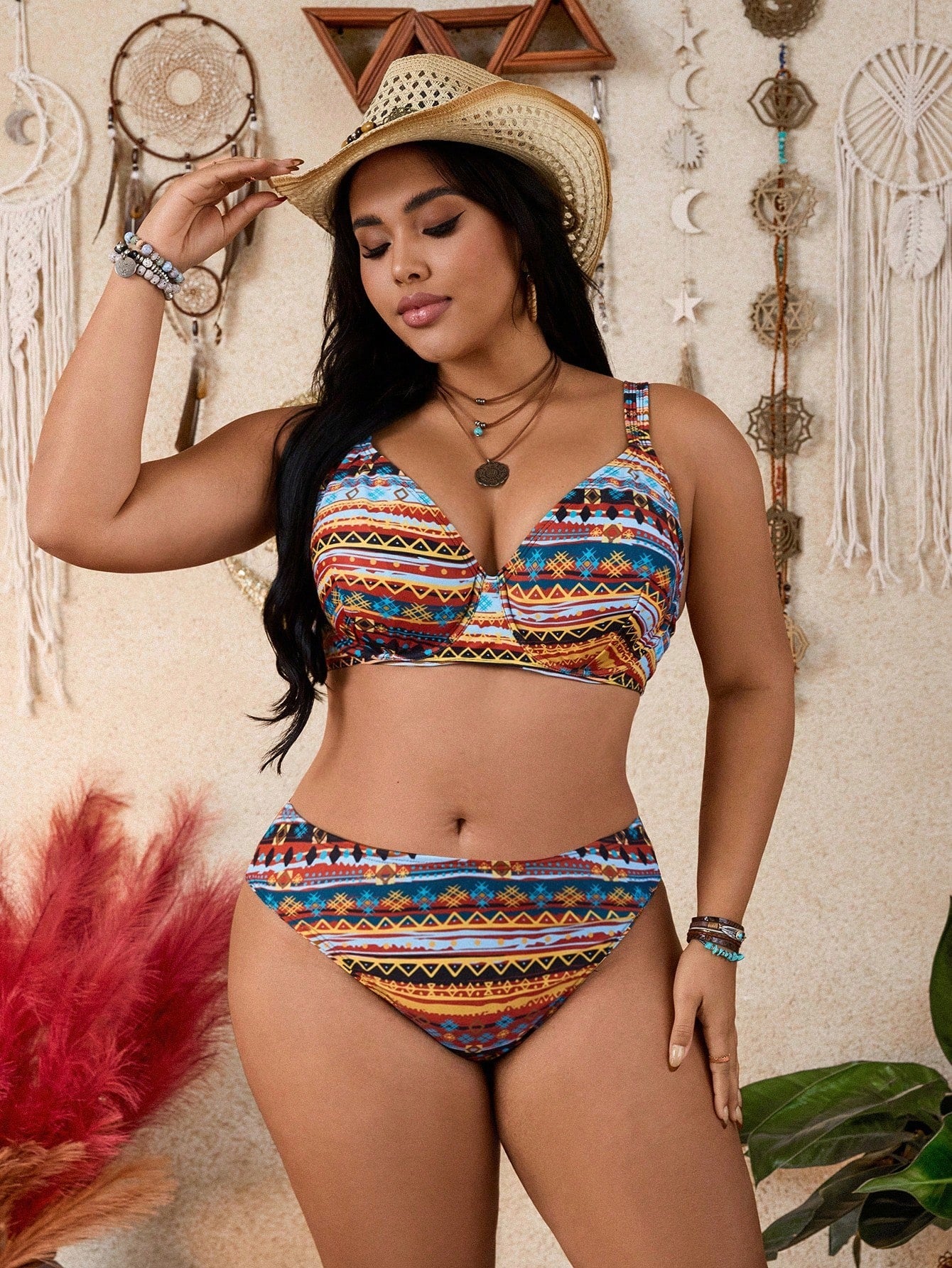 Biquíni Plus Size Cintura Alta Maitê