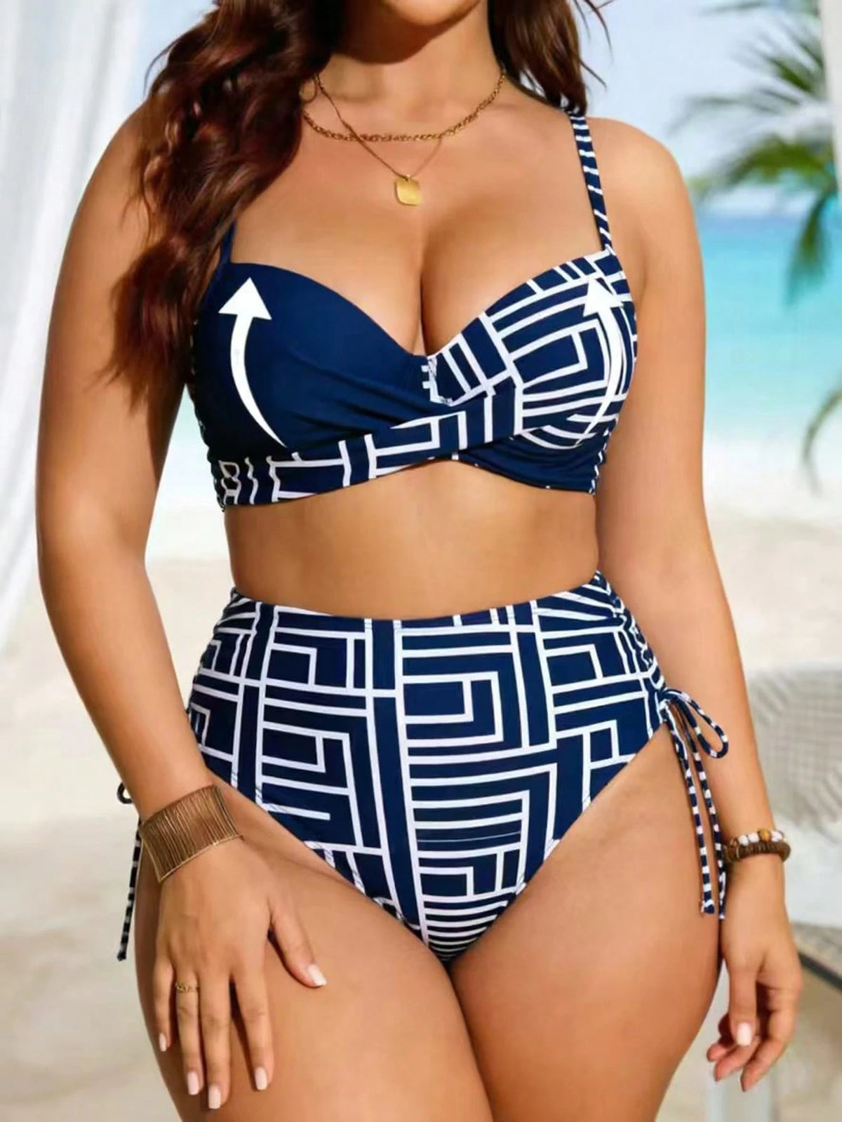 Biquíni Plus Size Cintura Alta Natália